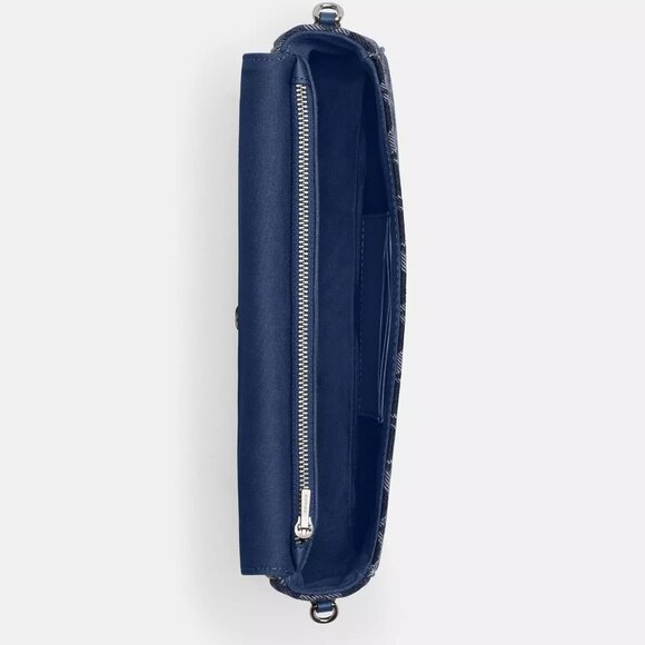 NWT ✅ COACH Brook Flap Chain Bag In Signature Denim #CAT60 ⭐ NWT - Picture 9 of 16